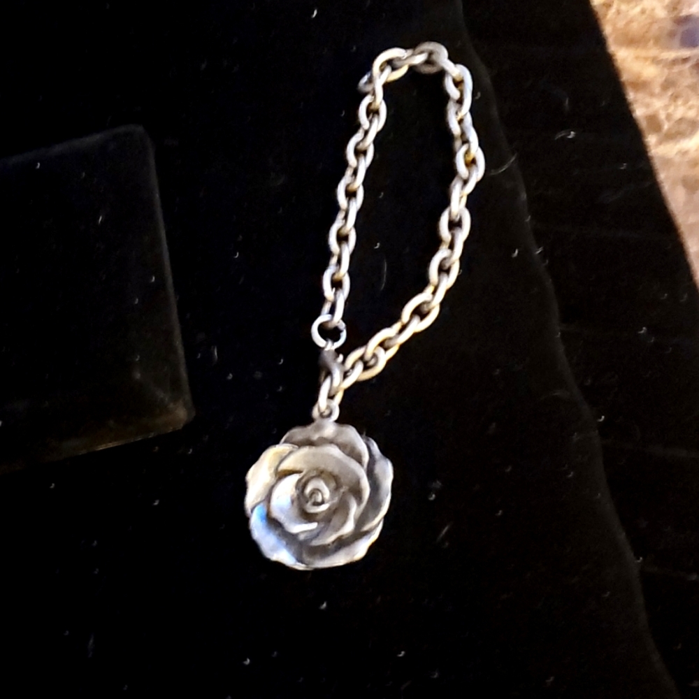 Ladies Silver Rose Bracelet